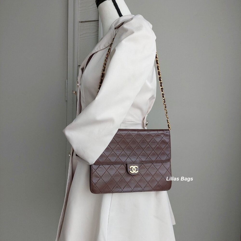 CHANEL Lambskin Leather Quilted Flap Bag